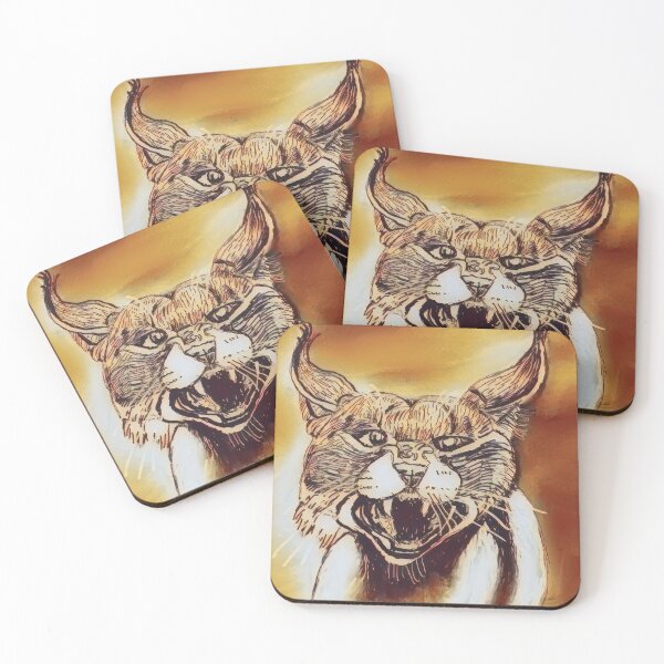Item preview, Caracal Snarling designed and sold by pinkyjainpan.