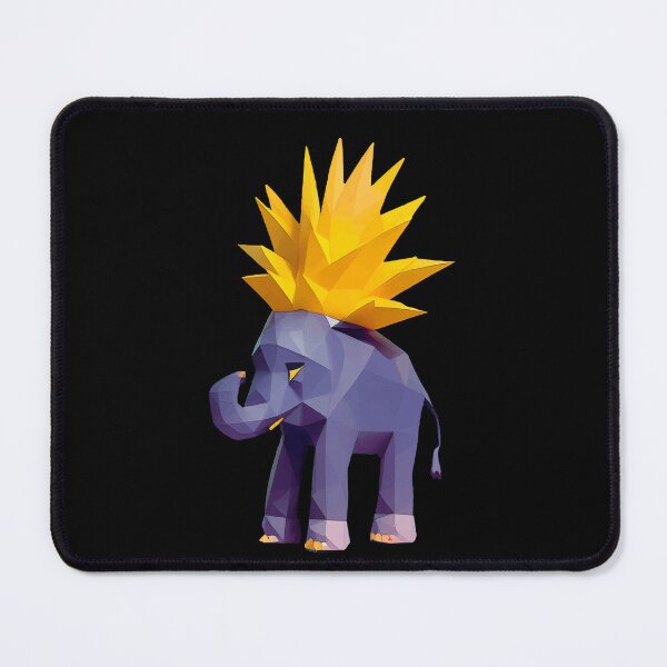 Item preview, Elephant With a Pineapple Hairdo, dark background designed and sold by markeralchemy.