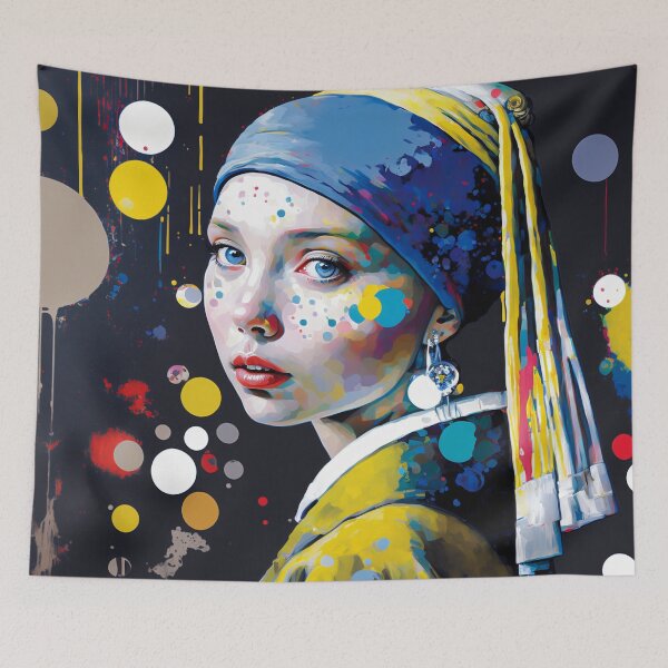 Item preview, Expressive girl with a pearl earring. designed and sold by Left-Hand-Tree.