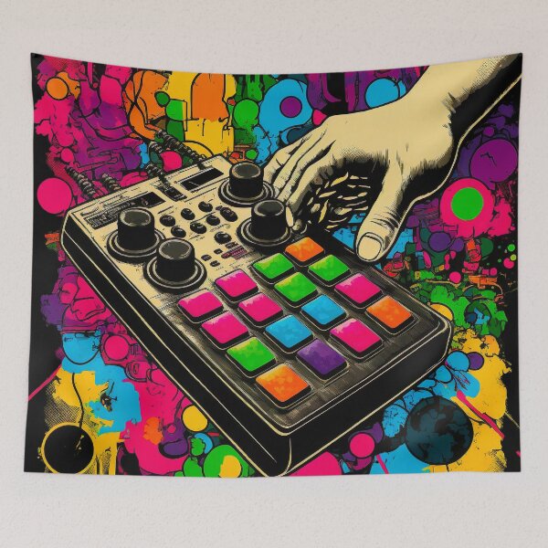 Item preview, Controller midi keyboard beatmaker pop art designed and sold by popurbanart.