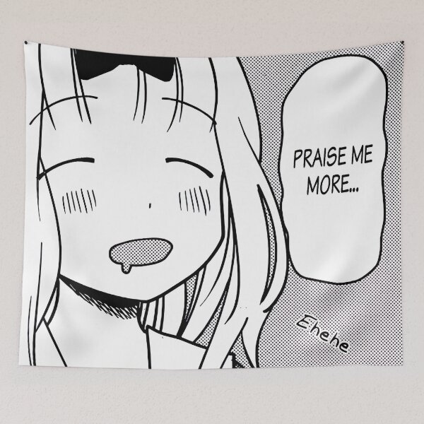 Item preview, Chica Fujiwara "Praise Me More..." Love Is War Anime Inspired Tapestry designed and sold by studiodotprints.