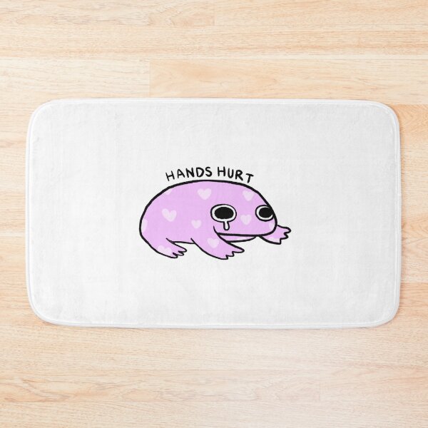 Item preview, Hands Hurt | Pinky Purple Crying Frog with Hearts designed and sold by iristocat.