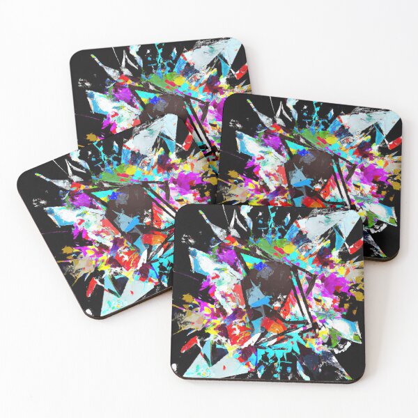 Item preview, Abstract bright colourful background made from shattered triangles designed and sold by Graphics By Craig.