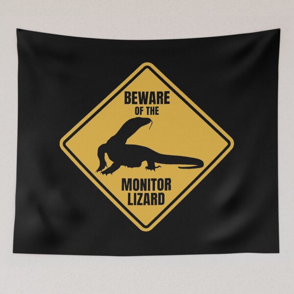 Item preview, Monitor lizard Goanna Road Sign designed and sold by GEEK-FACTORY-EU.