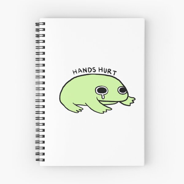 Item preview, Hands Hurt | Light Green Crying Frog designed and sold by iristocat.