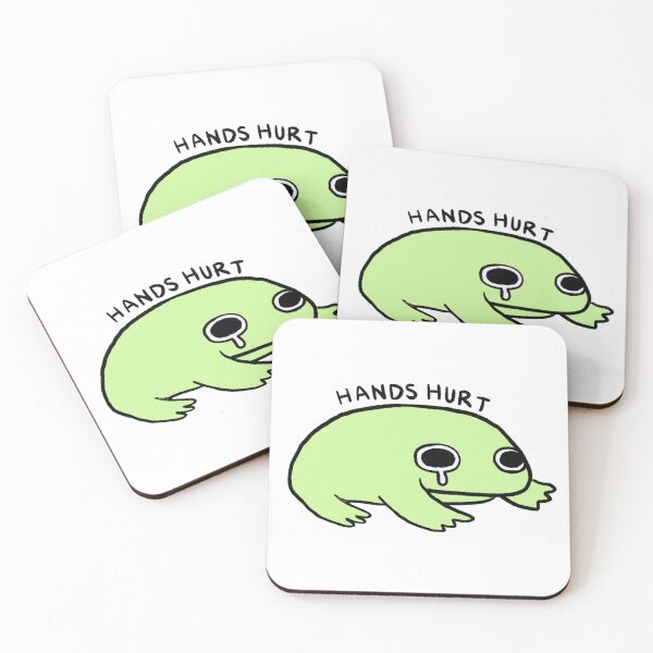 Item preview, Hands Hurt | Light Green Crying Frog designed and sold by iristocat.