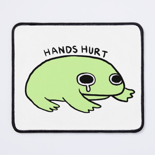 Item preview, Hands Hurt | Light Green Crying Frog designed and sold by iristocat.