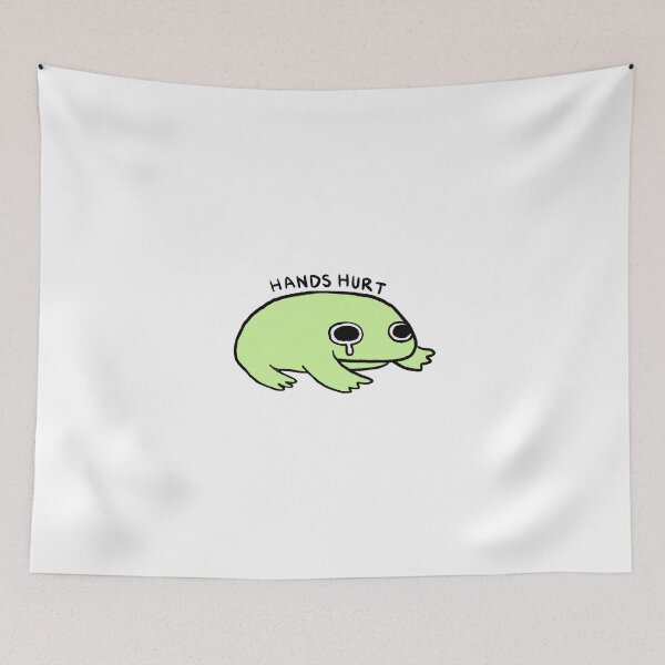 Item preview, Hands Hurt | Light Green Crying Frog designed and sold by iristocat.