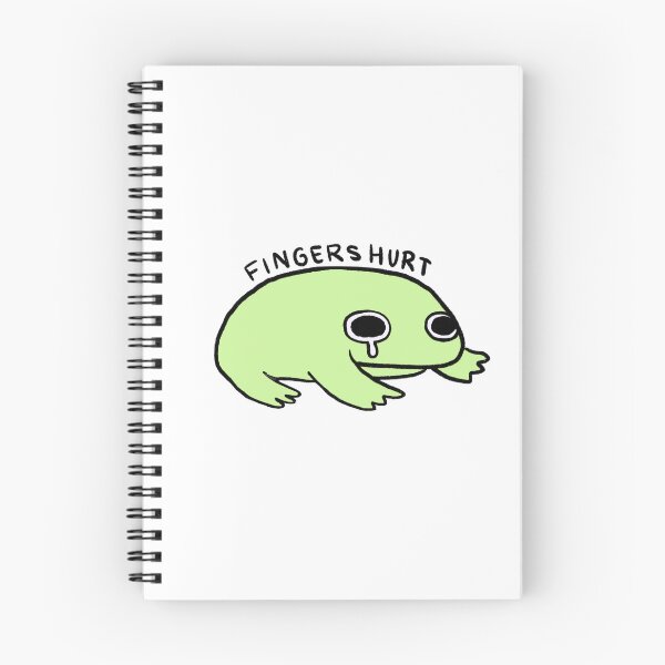 Item preview, Fingers Hurt | Light Green Crying Frog designed and sold by iristocat.