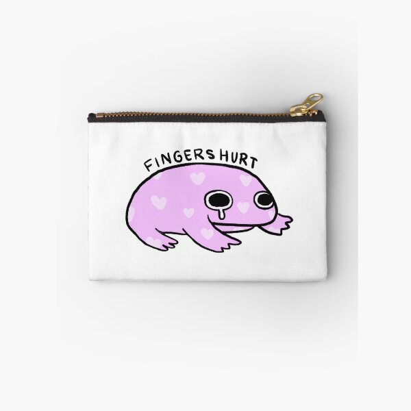 Item preview, Fingers Hurt | Pinky Purple Crying Frog with Hearts designed and sold by iristocat.