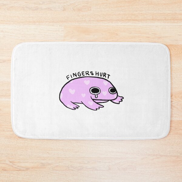 Item preview, Fingers Hurt | Pinky Purple Crying Frog with Hearts designed and sold by iristocat.
