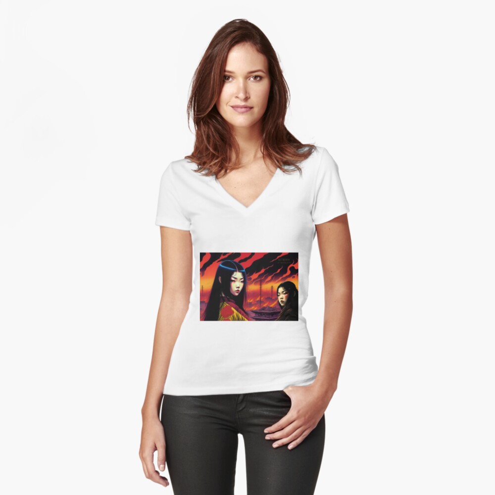 Artikel-Vorschau von Tailliertes T-Shirt mit V-Ausschnitt, designt und verkauft von leviatansworks.