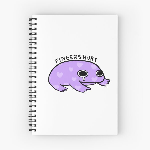 Item preview, Fingers Hurt | Bright Purple Crying Frog with Hearts designed and sold by iristocat.