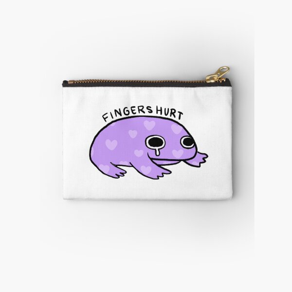 Item preview, Fingers Hurt | Bright Purple Crying Frog with Hearts designed and sold by iristocat.