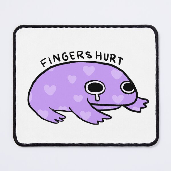 Item preview, Fingers Hurt | Bright Purple Crying Frog with Hearts designed and sold by iristocat.