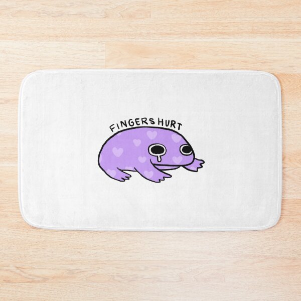 Item preview, Fingers Hurt | Bright Purple Crying Frog with Hearts designed and sold by iristocat.
