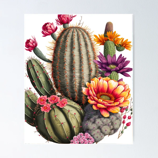 Small High Gloss Modern shops Cactus Painting