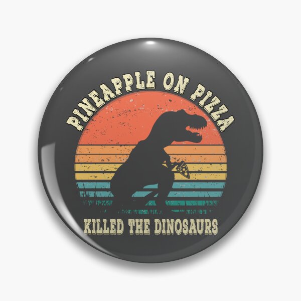 Item preview, Retro pineapple on pizza killed the dinosaurs shirt designed and sold by TipTopTapo.