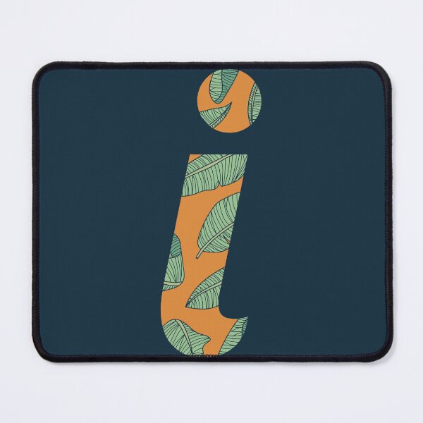 Item preview, Leaf/Feather Pattern Letter I Monogram (Gold) designed and sold by Gumblebee Design.