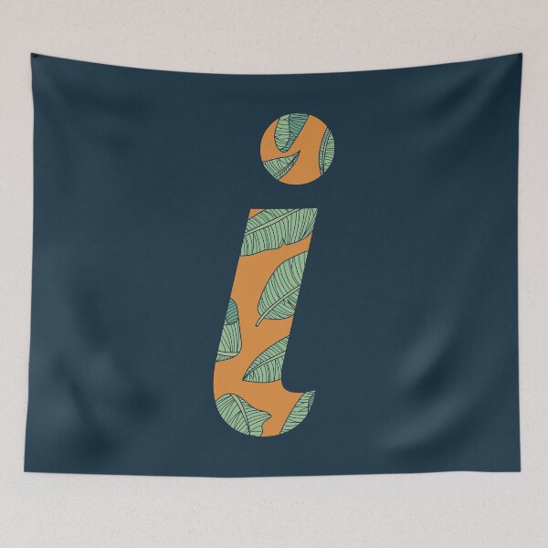 Item preview, Leaf/Feather Pattern Letter I Monogram (Gold) designed and sold by Gumblebee Design.