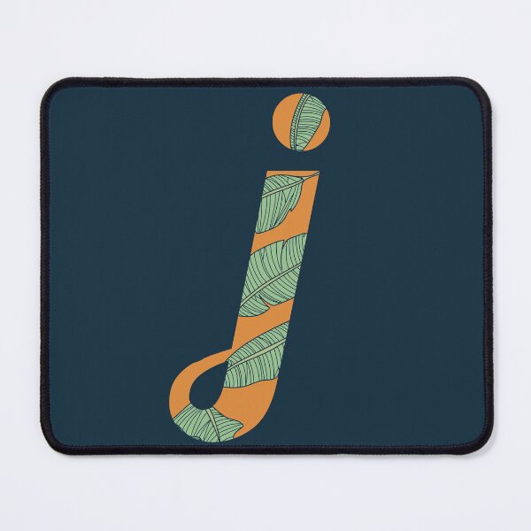 Item preview, Leaf/Feather Pattern Letter J Monogram (Gold) designed and sold by Gumblebee Design.