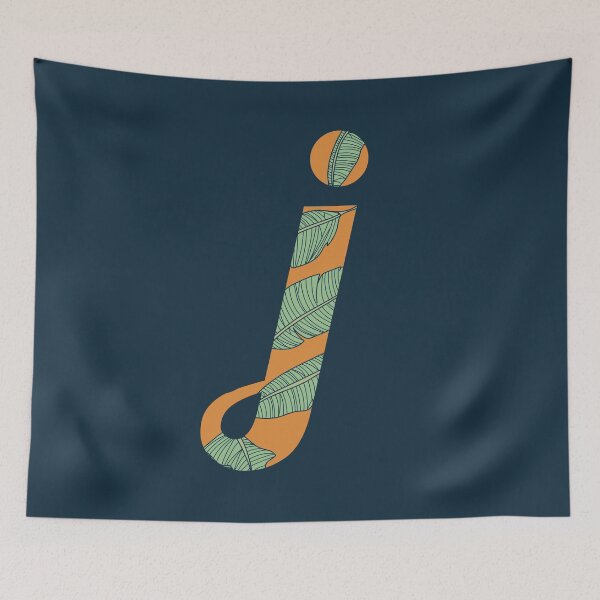 Item preview, Leaf/Feather Pattern Letter J Monogram (Gold) designed and sold by Gumblebee Design.