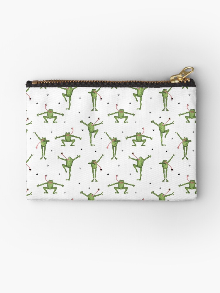 Zipper Pouch, frogs designed and sold by Kathryn  Grace