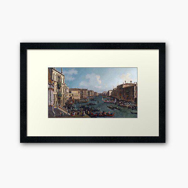 A Regatta on the Grand Canal - Canaletto (1740) Framed Art Print