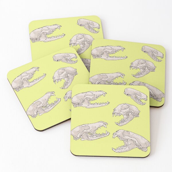 Item preview, North American Predator Skulls Yellow designed and sold by Ashley Gagnon.