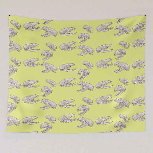 Item preview, North American Predator Skulls Yellow designed and sold by Ashley Gagnon.
