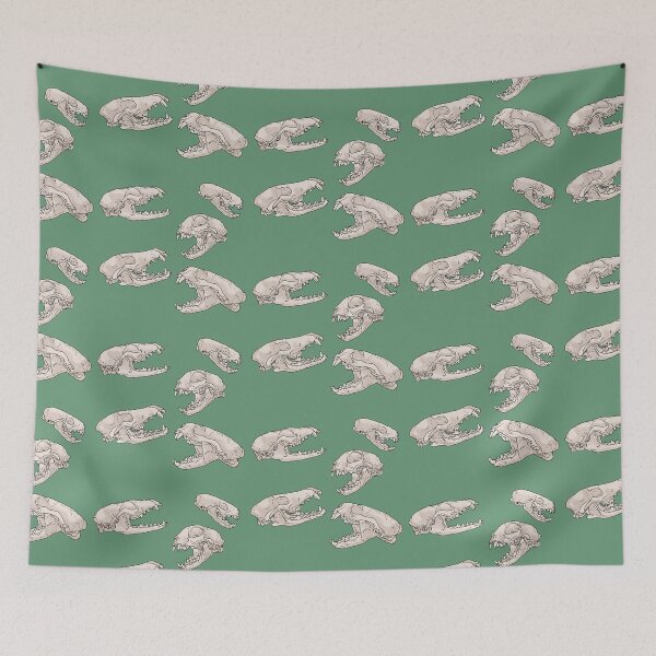 Item preview, North American Predator Skulls Sage designed and sold by Ashley Gagnon.