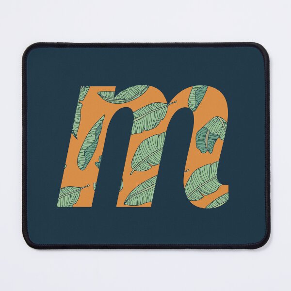 Item preview, Leaf/Feather Pattern Letter M Monogram (Gold) designed and sold by Gumblebee Design.