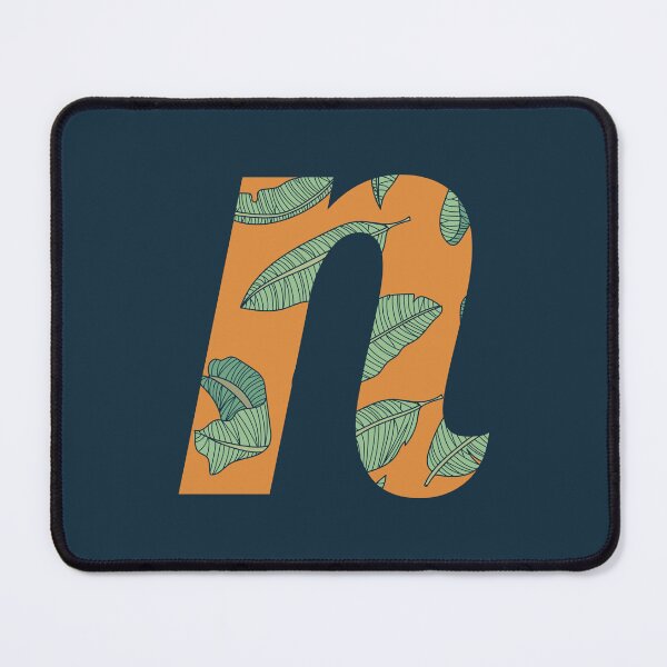 Item preview, Leaf/Feather Pattern Letter N Monogram (Gold) designed and sold by Gumblebee Design.
