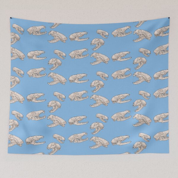 Item preview, North American Predator Skulls Blue designed and sold by Ashley Gagnon.