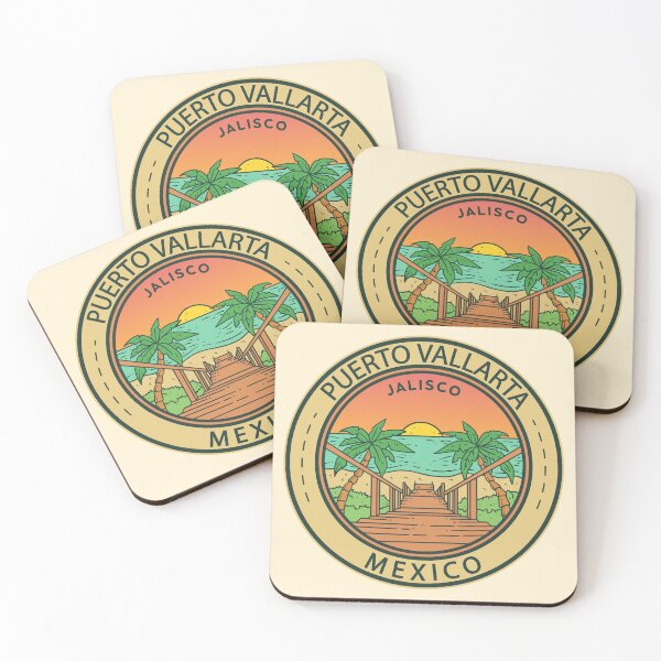Item preview, Puerto Vallarta Mexico Circle Badge designed and sold by KrisSidDesigns.