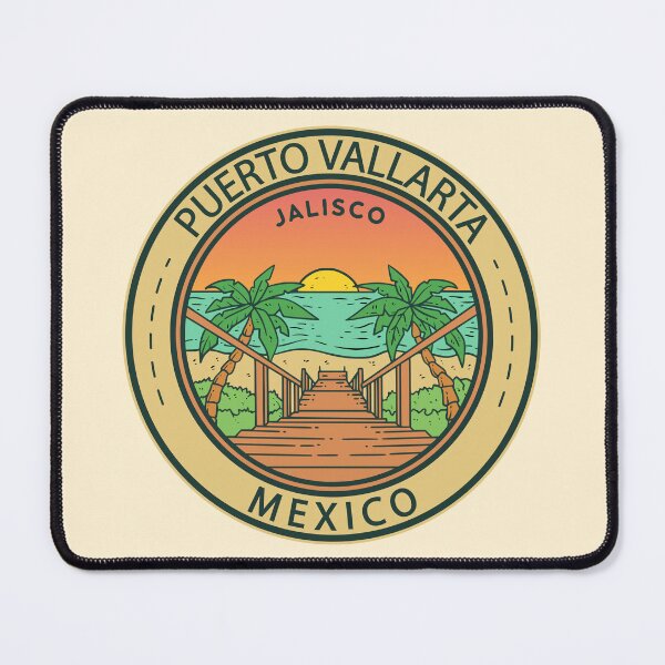 Item preview, Puerto Vallarta Mexico Circle Badge designed and sold by KrisSidDesigns.