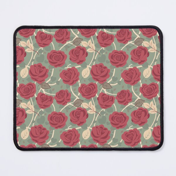 Item preview, Retro Rose Flowers with Green Leaves pattern designed and sold by Moyanana.