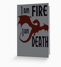 Fire & Death Greeting Card