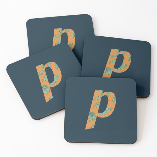 Item preview, Leaf/Feather Pattern Letter P Monogram (Gold) designed and sold by Gumblebee Design.