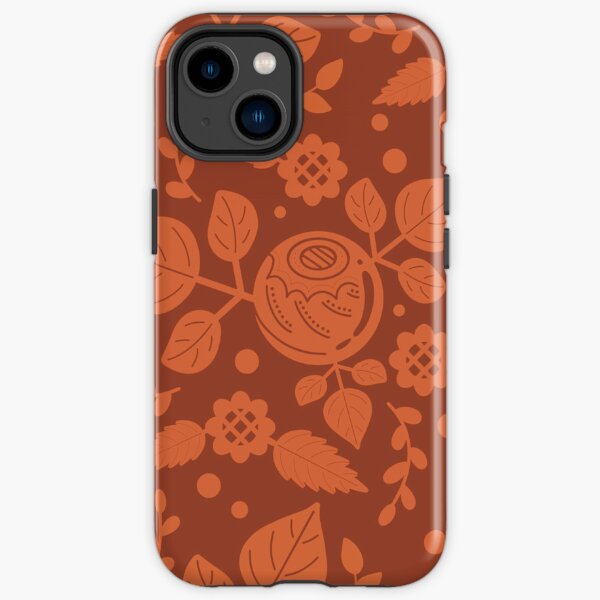 Botanical Wildflower Aesthetic Leaf Nature Garden Pattern Orange iPhone Tough Case