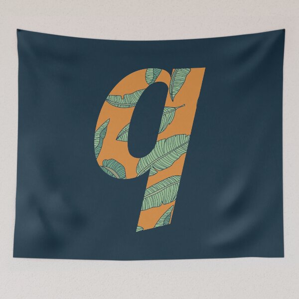 Item preview, Leaf/Feather Pattern Letter Q Monogram (Gold) designed and sold by Gumblebee Design.