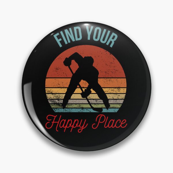 Item preview, Chasing Victory: Silhouette of a Hockey Player and Retro Sunset designed and sold by BuyByButterfly.