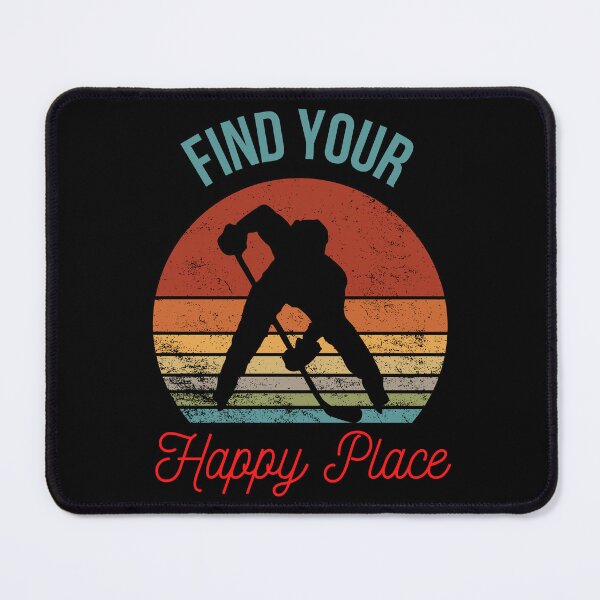 Item preview, Chasing Victory: Silhouette of a Hockey Player and Retro Sunset designed and sold by BuyByButterfly.