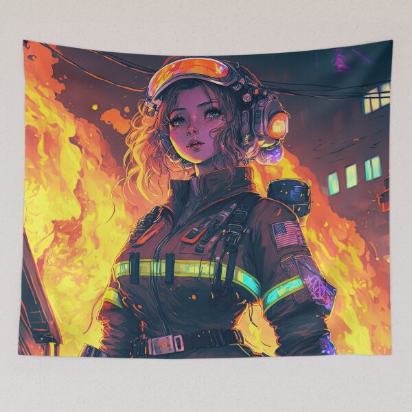 Item preview, American Firefighter Girl: Battle of the Flames designed and sold by ultra-cool.