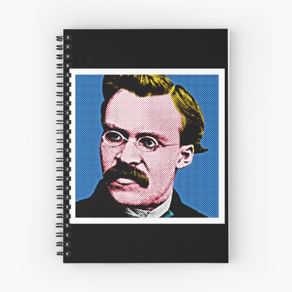Item preview, Frederick Nietzsche Pop Art Portrait in Blue Background designed and sold by OnlyPopArt.