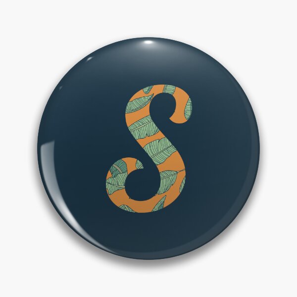 Item preview, Leaf/Feather Pattern Letter S Monogram (Gold) designed and sold by Gumblebee Design.