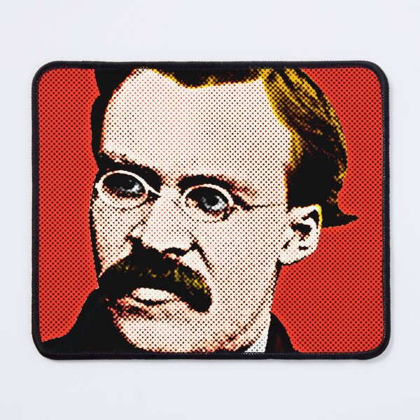 Item preview, Frederick Nietzsche Pop Art Portrait in Red Background designed and sold by OnlyPopArt.