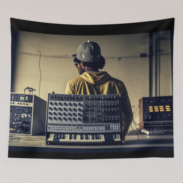 Item preview, hip hop producer beatmaker photo studio designed and sold by popurbanart.