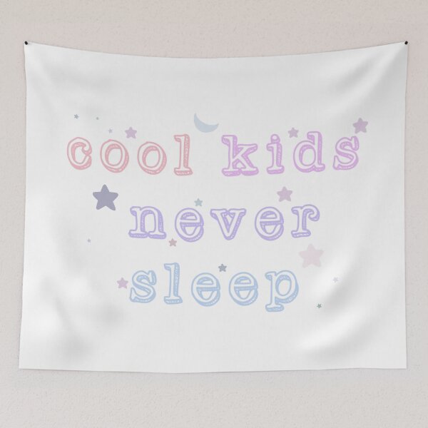 Item preview, Cool kids never sleep quote soft pastel aesthetic  designed and sold by Loveartse.