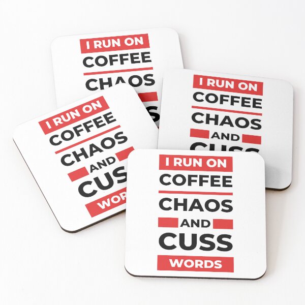 Item preview, Mother Gifts - I Run on Coffee Chaos & Cuss Words designed and sold by medben.